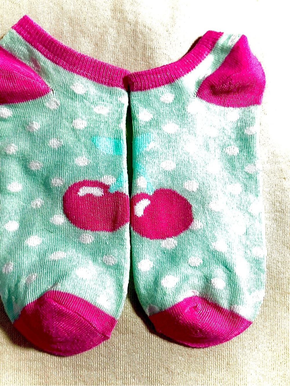 Cherry Bomb Polka Dot No-Show Socks